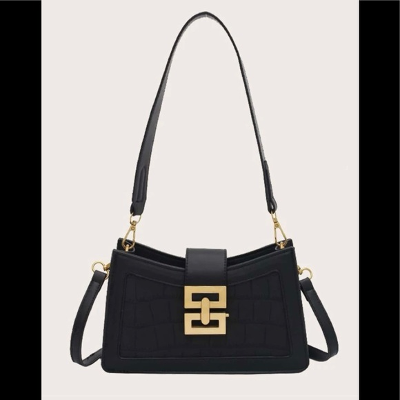 Handbags - NWT Croc-embossed shoulder bag